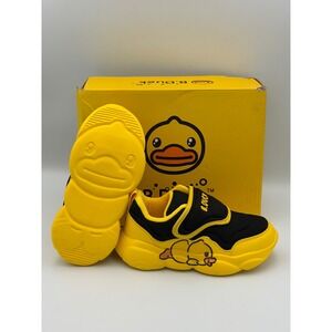 B.Duck Toddler Sneakers USA 12C / EU 30 Yellow Black Cute Duck Shoes NEW